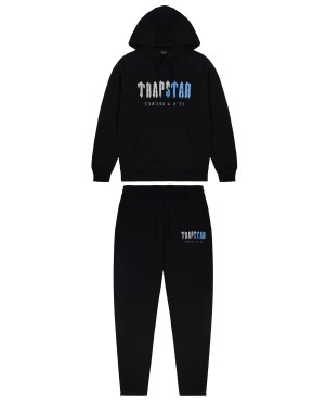 Black Trapstar Decoded Chenille Hooded Tracksuit | 518-JDHTQF