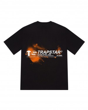 Black Trapstar Global Distribution Tee | 104-HYSBTW