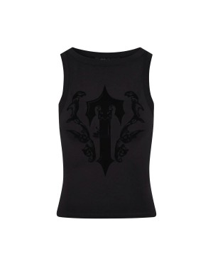 Black Trapstar Irongate Royal-T Flock Vest | 196-EQZSVH