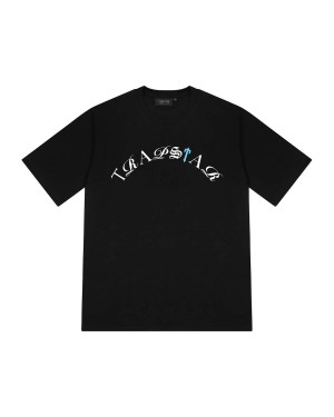 Black Trapstar Script Tee | 748-IHLZXB