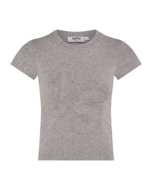 Grey Trapstar TS-Star Applique Baby Tee | 364-OZBPED