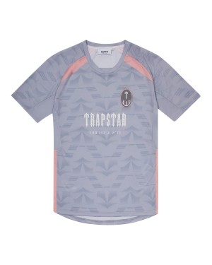 Grey / Pink Trapstar Irongate Football Jersey | 257-SVXEDT