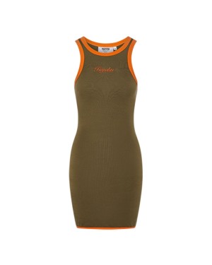 Khaki / Orange Trapstar Contrast Racer Dress | 013-CJLFMK