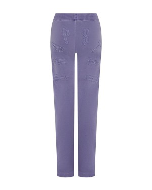 Purple Trapstar Irongate Split Leg Jogging Bottoms | 945-FQXZGS