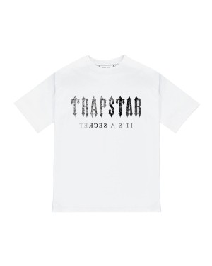 White Trapstar Decoded Paisley Monochrome Edition Tee | 463-OYMTQV