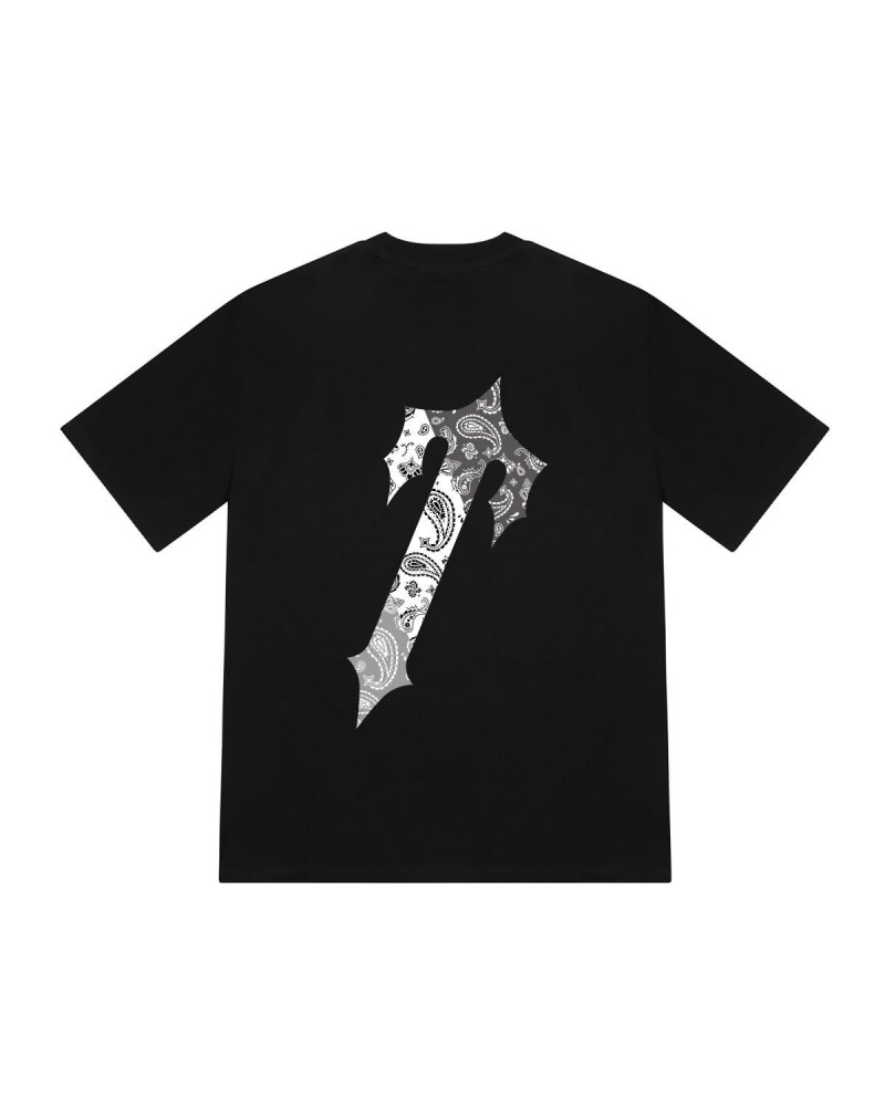 Black Trapstar Decoded Paisley Monochrome Edition Tee | 162-RZBCLO