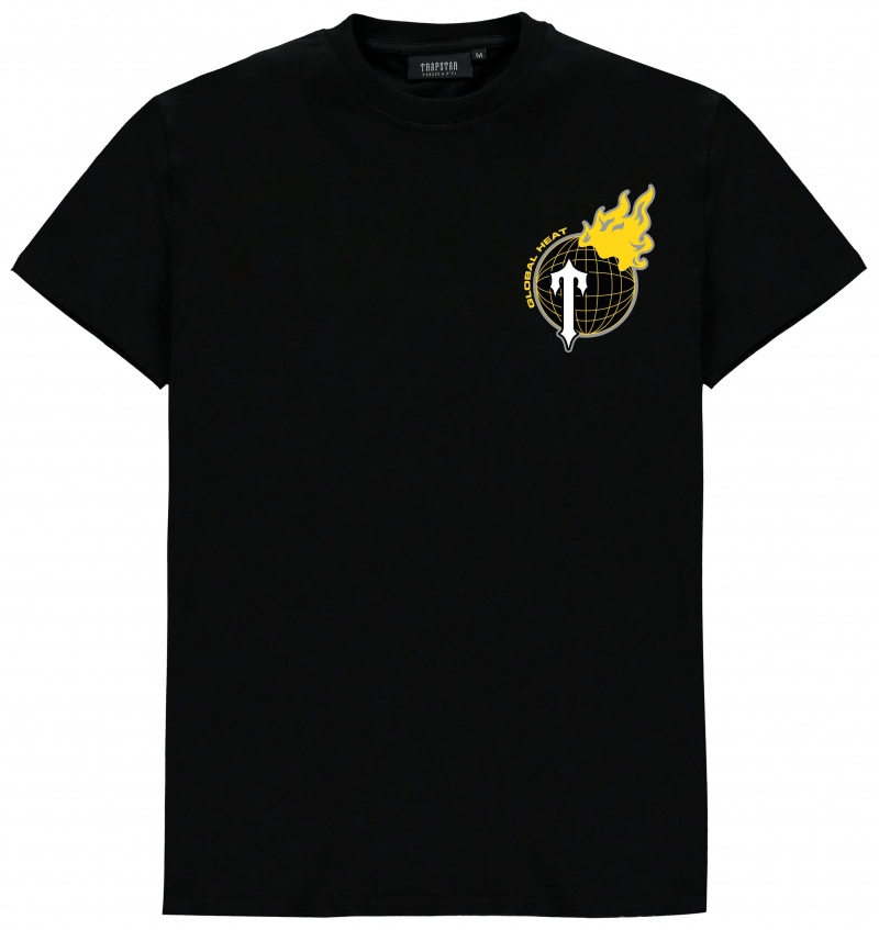 Black Trapstar Global Heat 2.1 Tee | 896-TCWMLA