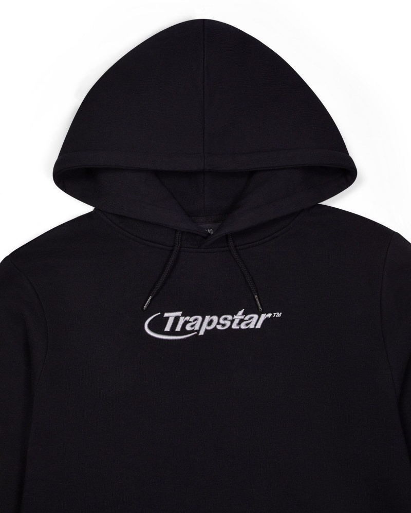 Black Trapstar Hyperdrive Embroidered Tracksuit | 013-NJSZMO