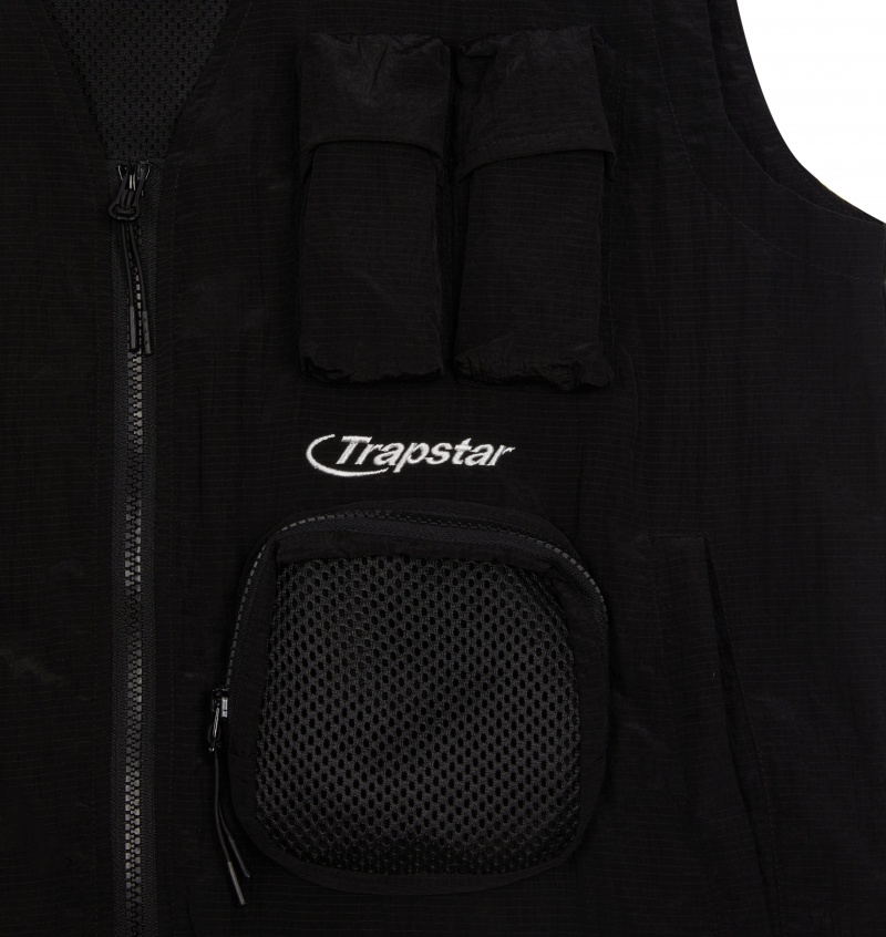 Black Trapstar Hyperdrive Ripstop City Vest | 857-UWOCZQ