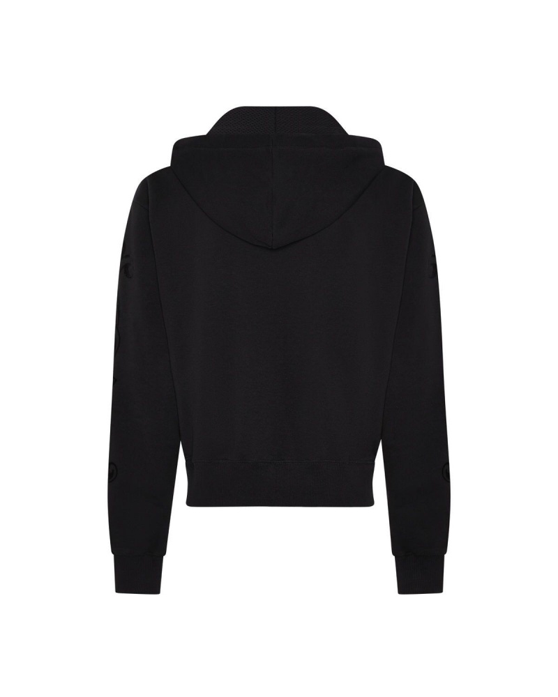 Black Trapstar Irongate Royal-T Flock Zip Hoodie | 167-IVXGTF