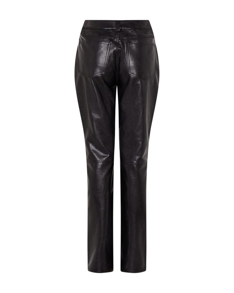 Black Trapstar Irongate T Stud Vegan Leather Pants | 794-LDZOQS