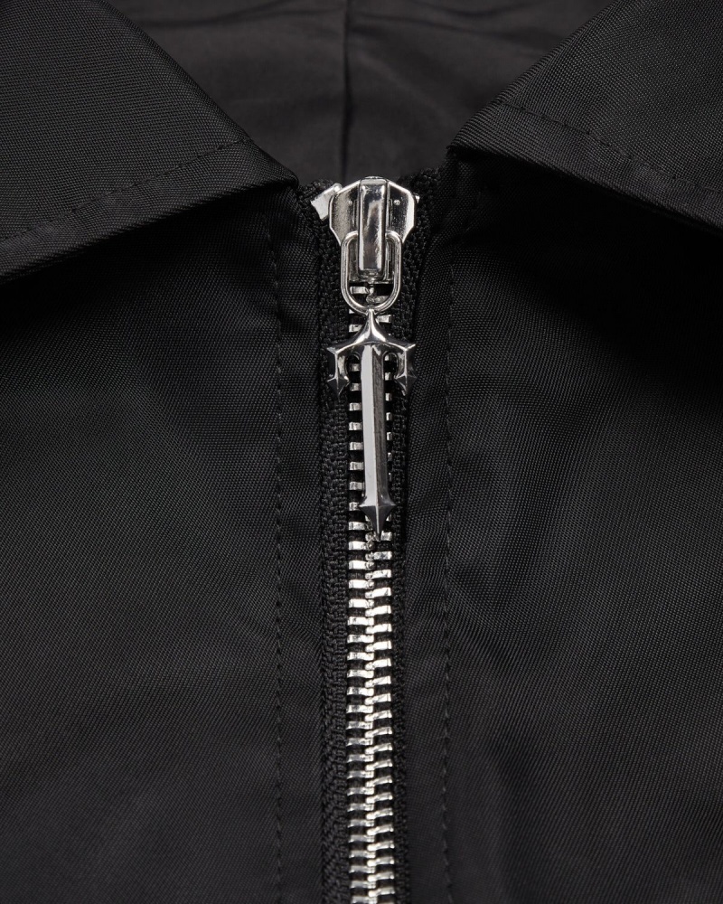 Black Trapstar Nylon Twill Coach Jacket | 604-BDLISU