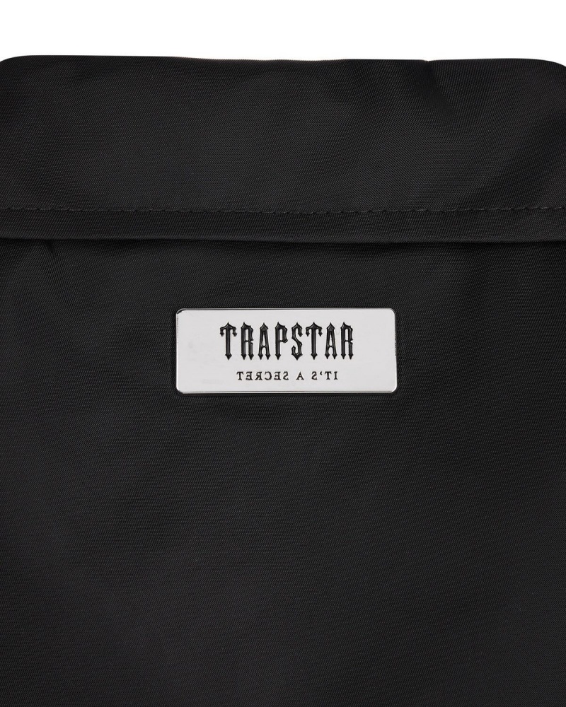 Black Trapstar Nylon Twill Coach Jacket | 604-BDLISU