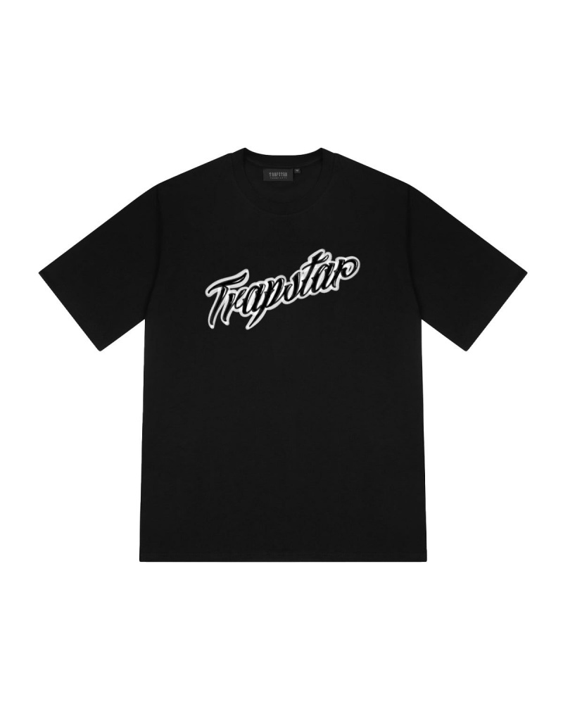 Black Trapstar Shooters League 2.0 T-Shirt | 742-JKYQMO