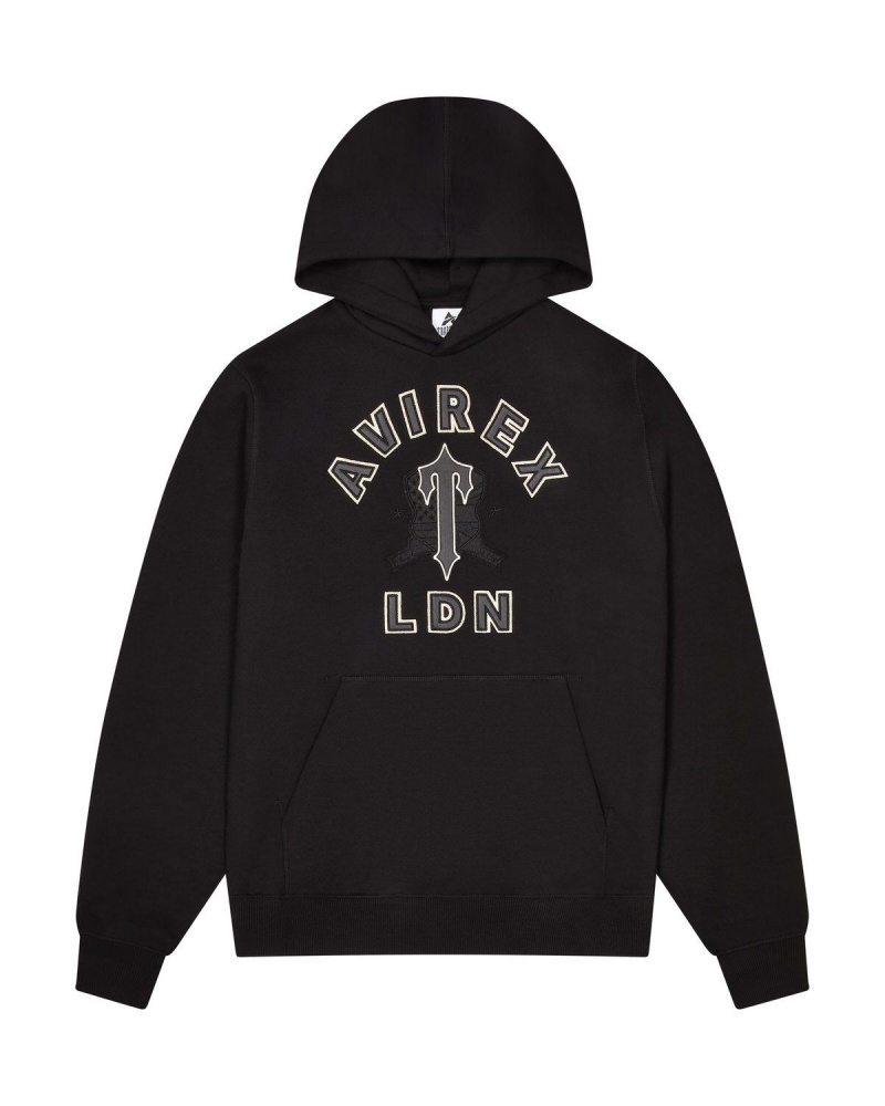 Black Trapstar Trapstar x Avirex Hoodie | 342-ZAJSDV