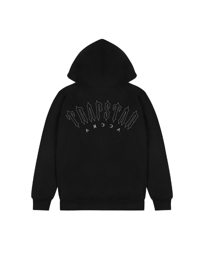 Black Trapstar Warrior Kings Hoodie | 178-WLHGUO