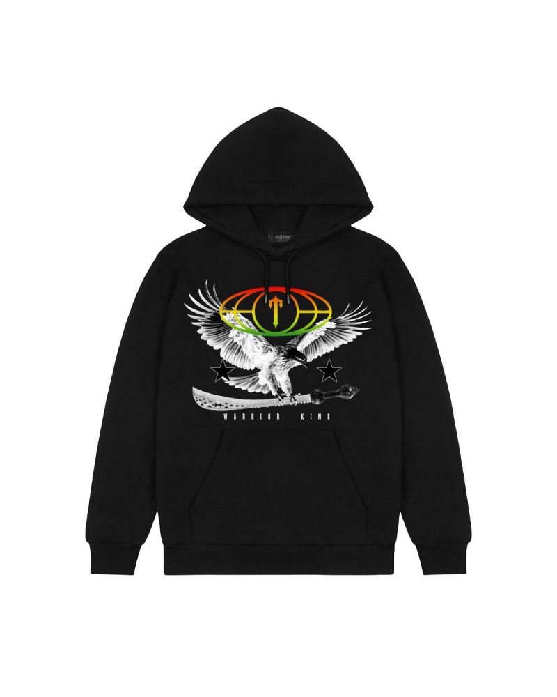 Black Trapstar Warrior Kings Hoodie | 178-WLHGUO