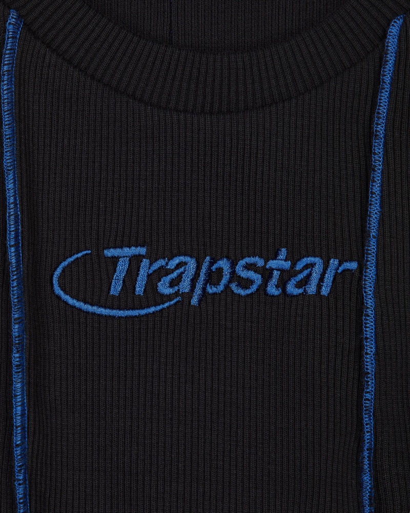 Black / Blue Trapstar Baby Lock Detail Vest | 658-QJUCMA