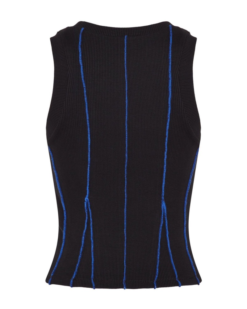 Black / Blue Trapstar Baby Lock Detail Vest | 658-QJUCMA