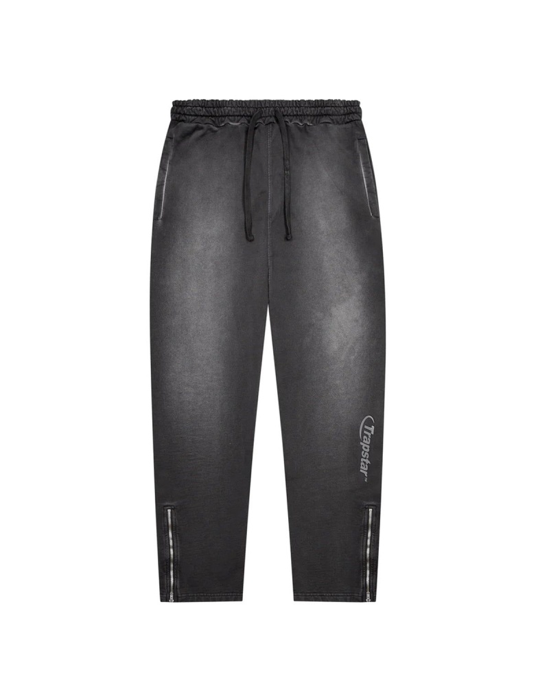 Black / Grey Trapstar Hyperdrive Spray Joggers | 109-YSHTDO