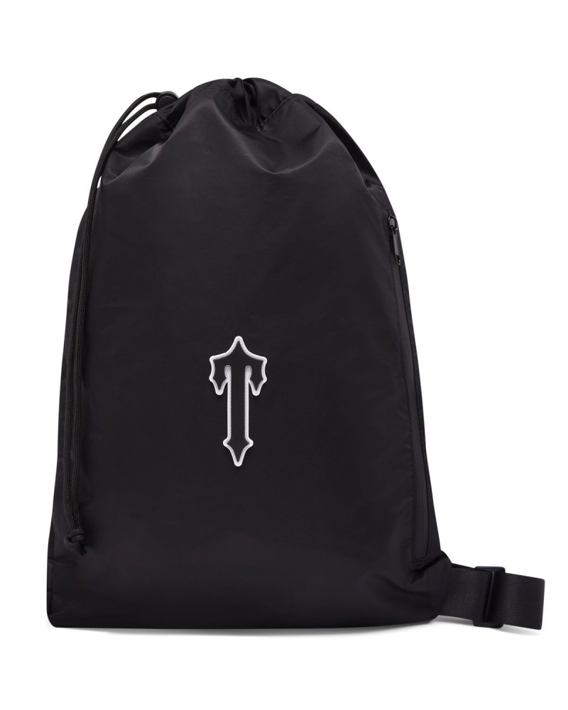 Black / White Trapstar Irongate Drawstring Bag | 249-NPKFIO