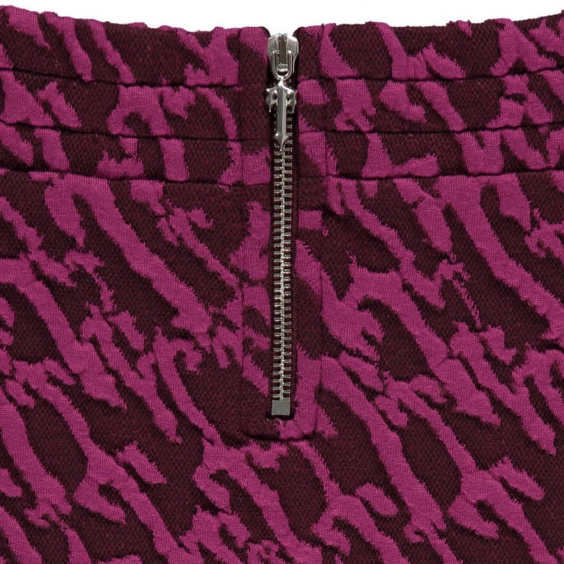 Burgundy Pink Trapstar Jacquard Mini Skirt | 806-XPBHVW