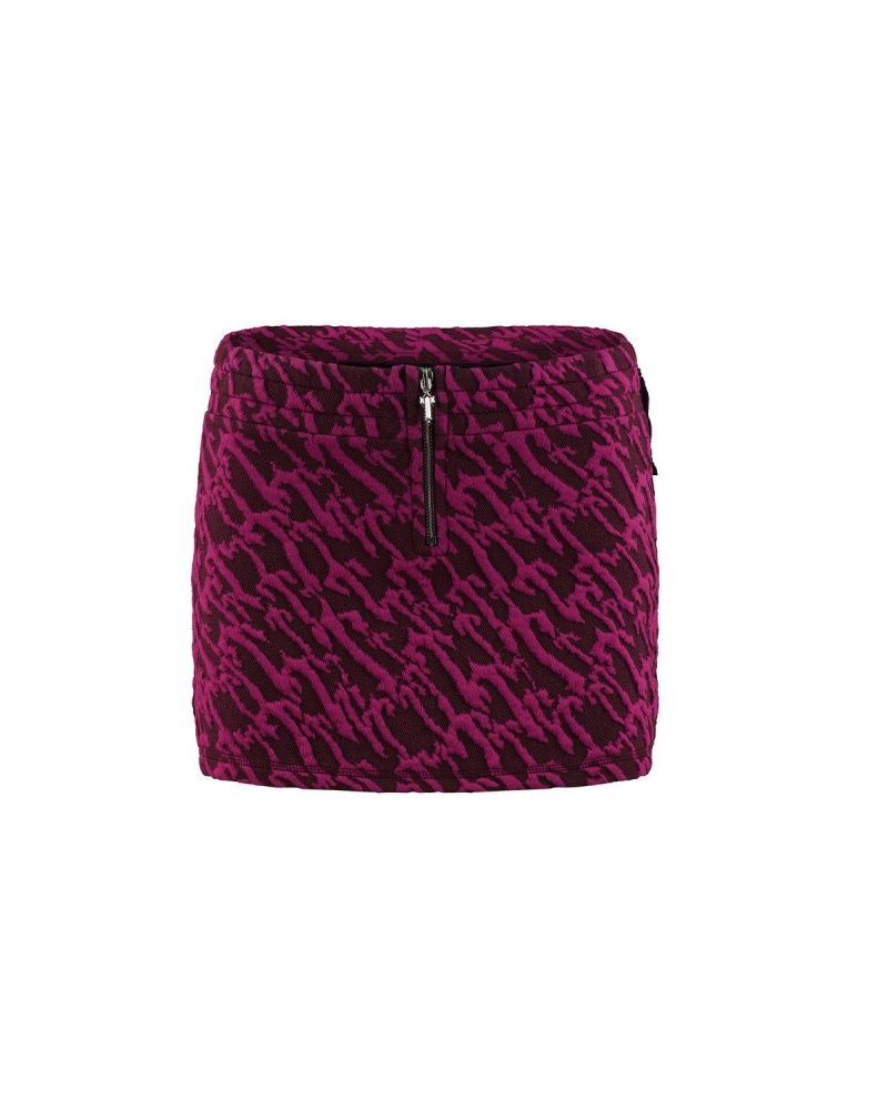 Burgundy Pink Trapstar Jacquard Mini Skirt | 806-XPBHVW