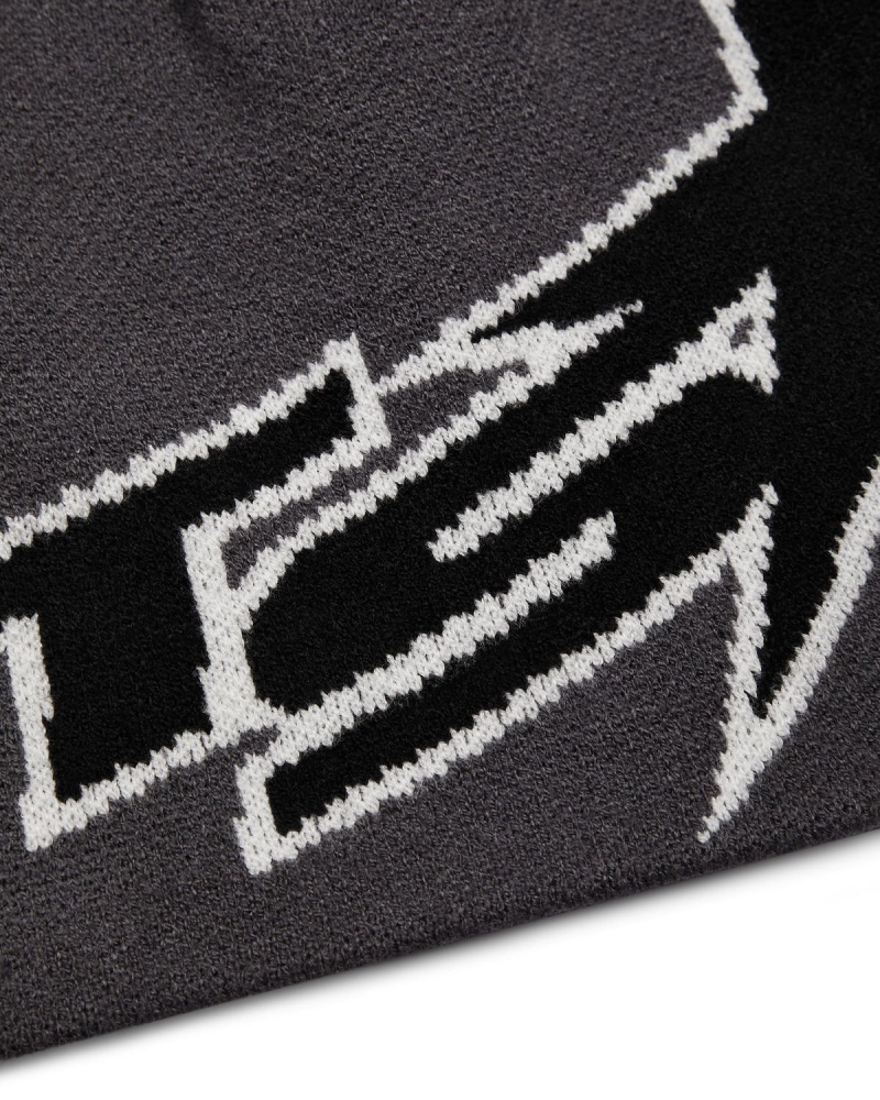 Grey / Black Trapstar TS Star Beanie | 268-RXCIFU