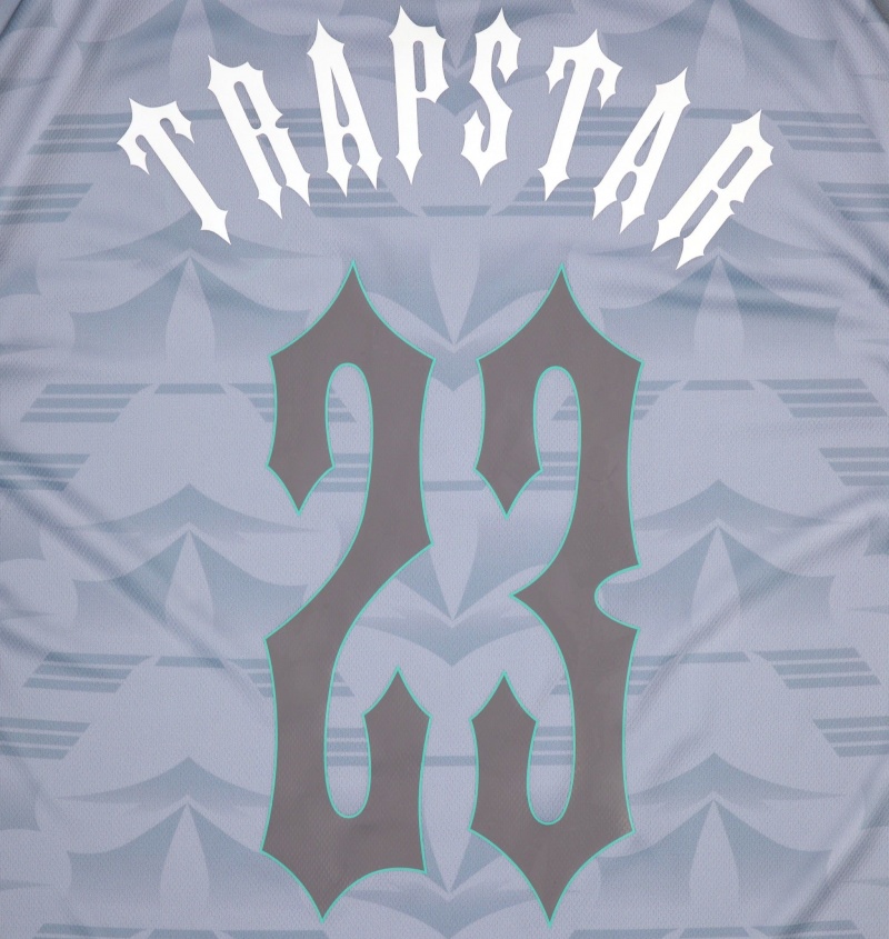 Grey / Blue Trapstar Irongate Football Jersey | 361-PZGRXH