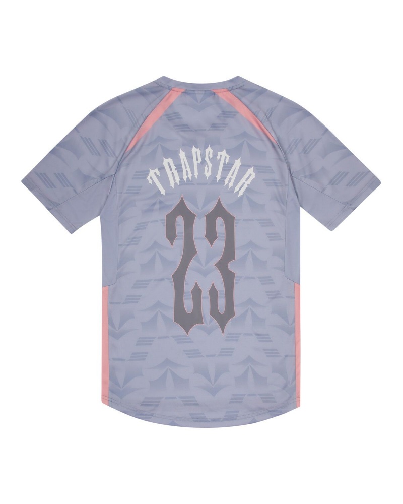 Grey / Pink Trapstar Irongate Football Jersey | 257-SVXEDT