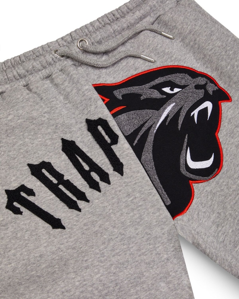 Grey / Red Trapstar Arch Shooters Hoodie Tracksuit | 645-IWKGSB