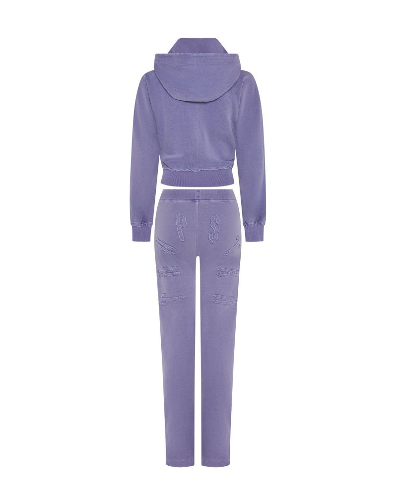 Purple Trapstar Irongate Split Leg Jogging Bottoms | 945-FQXZGS