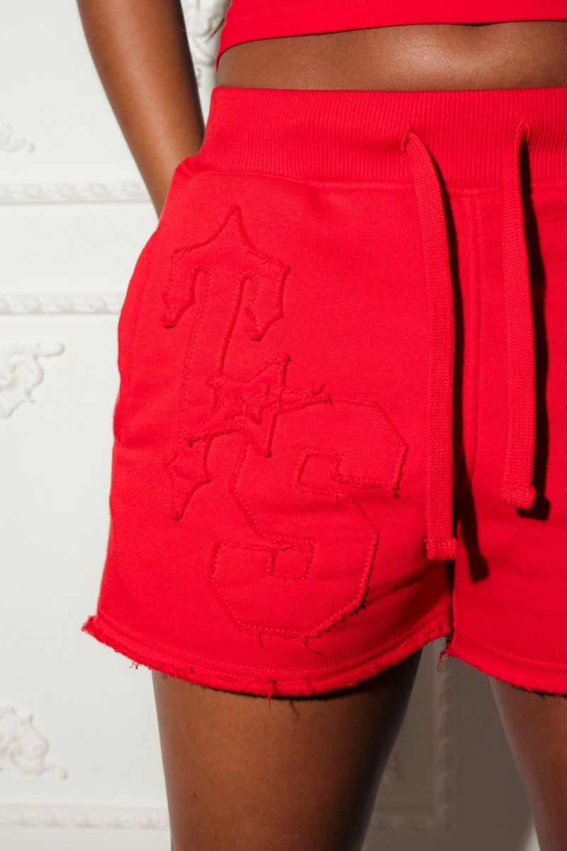 Red Trapstar TS-Star Shorts | 034-UZQBTC