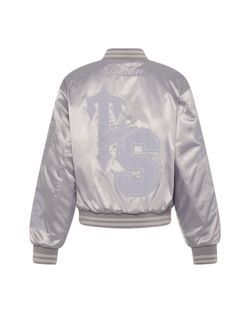 Silver Trapstar Wildcard Stadium Jacket | 693-LUVDKA