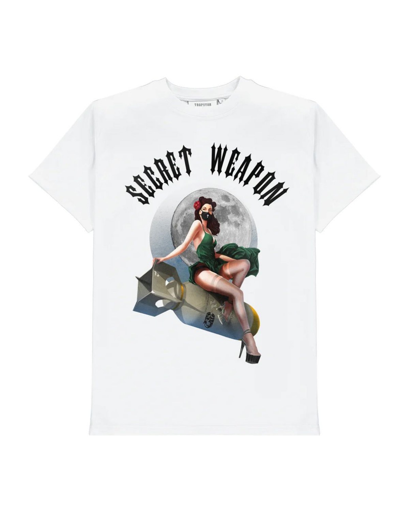 White Trapstar Secret Weapon Tee | 083-FIWXBM